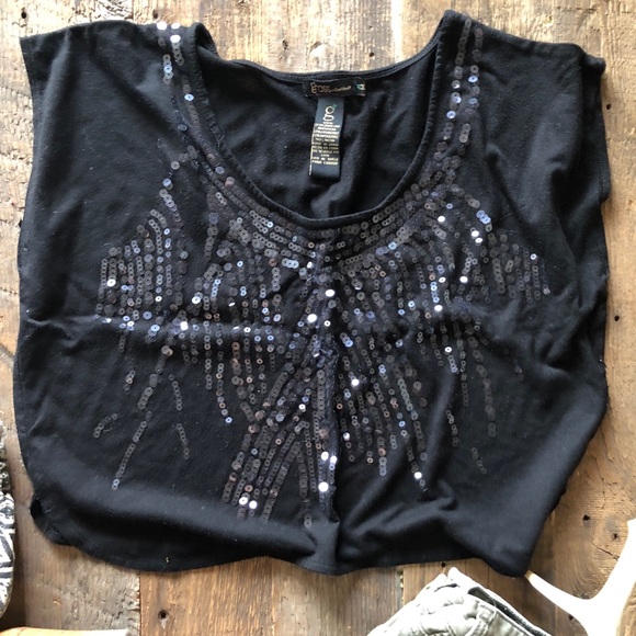 Grass | Black Sequin Top - Picture 2 of 3